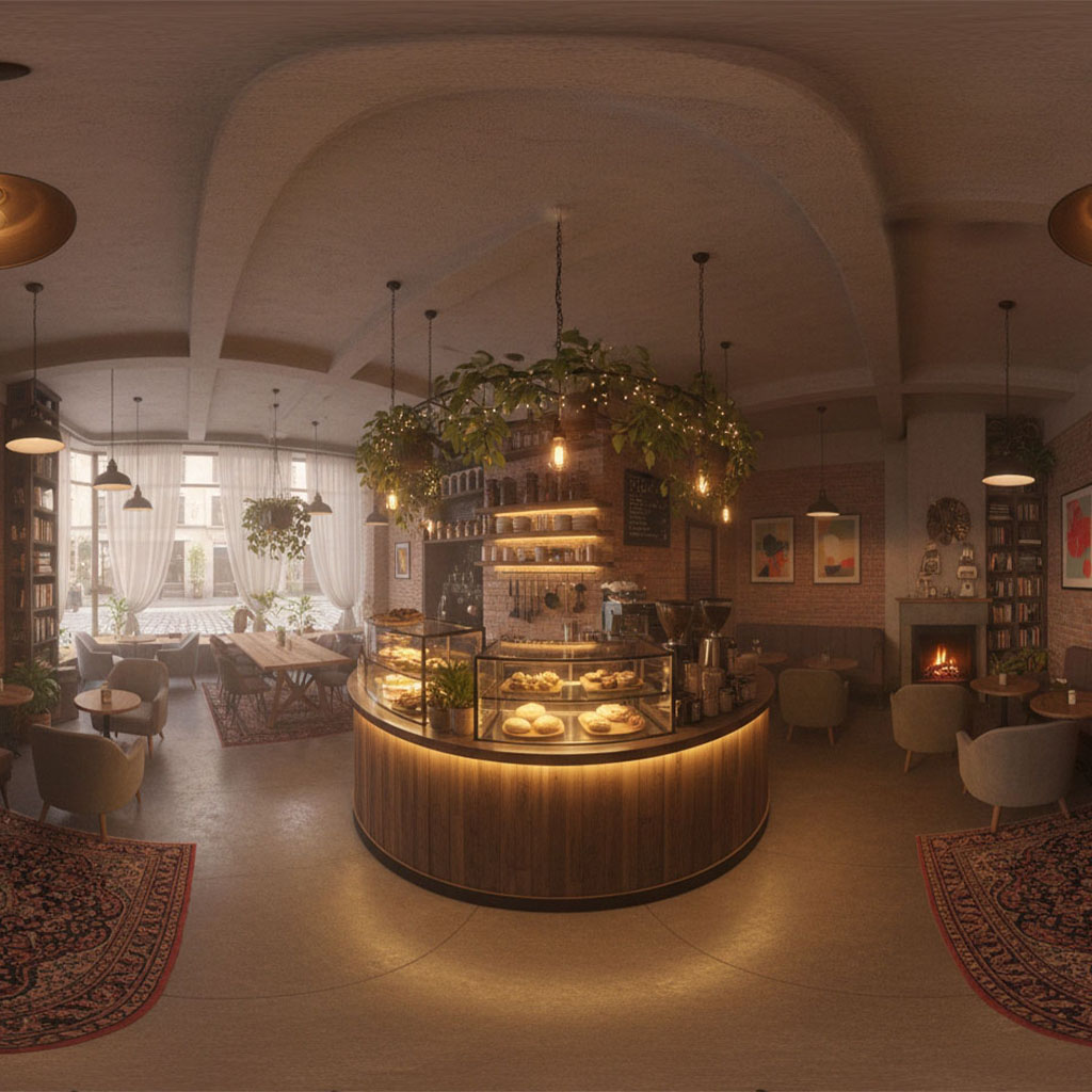 Tours 360 para restaurantes cafés e eventos