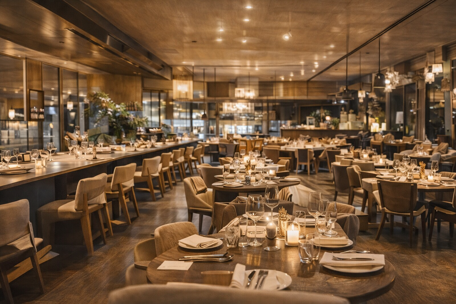 Digital view of a hospitality space